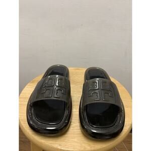 TORY BURCH $188 BLACK BUBBLE JELLY SLIDE SANDAL/Sz 7 37 EU Style 85010
